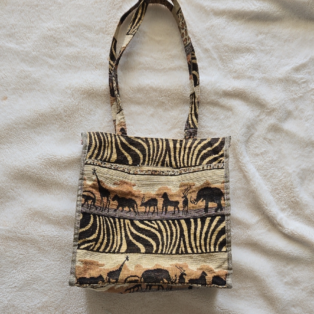 Jade Safari Animal Print Tote